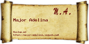 Major Adelina névjegykártya
